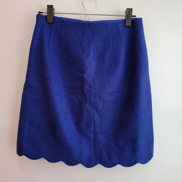 Talbots Petite Wool Lined Scallop A Line Skirt Size 2P - Picture 2 of 5